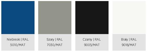 kolory standardowe paneli